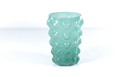 textured glass vase