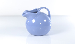 Hall China Co. Ball pitcher with ice lip in Cadet blue
