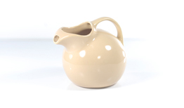 Hall China Co. Ball pitcher with ice lip in Sandust tan